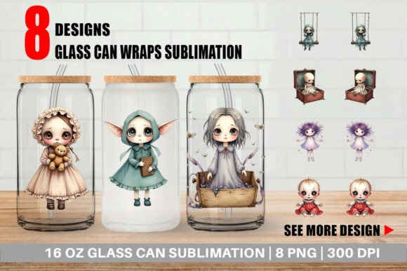 Download Glass Can Haunted Doll Spirits - Premium Resources